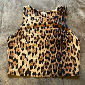 Cheetah print crop top